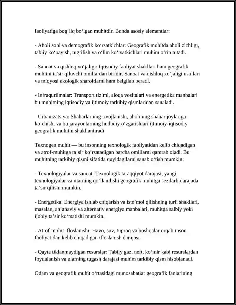 ODAM VA GEOGRAFIK MUHIT 4