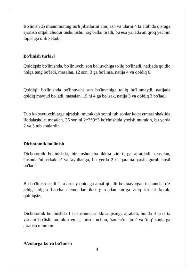 Bo’linishning mohiyati,turlari va qoidalari 4