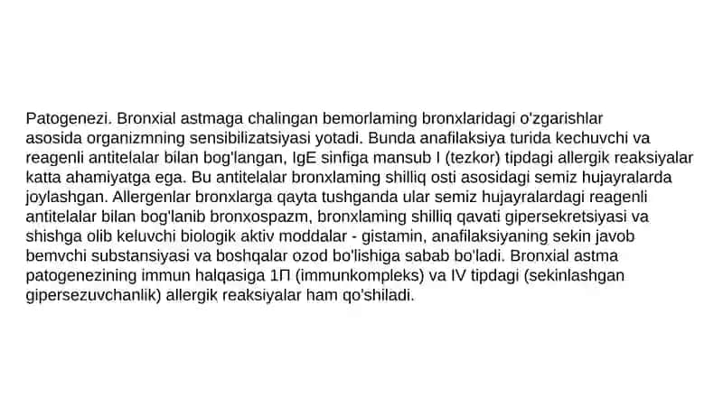 Bronxial astma da birinchi yordam korsam 4