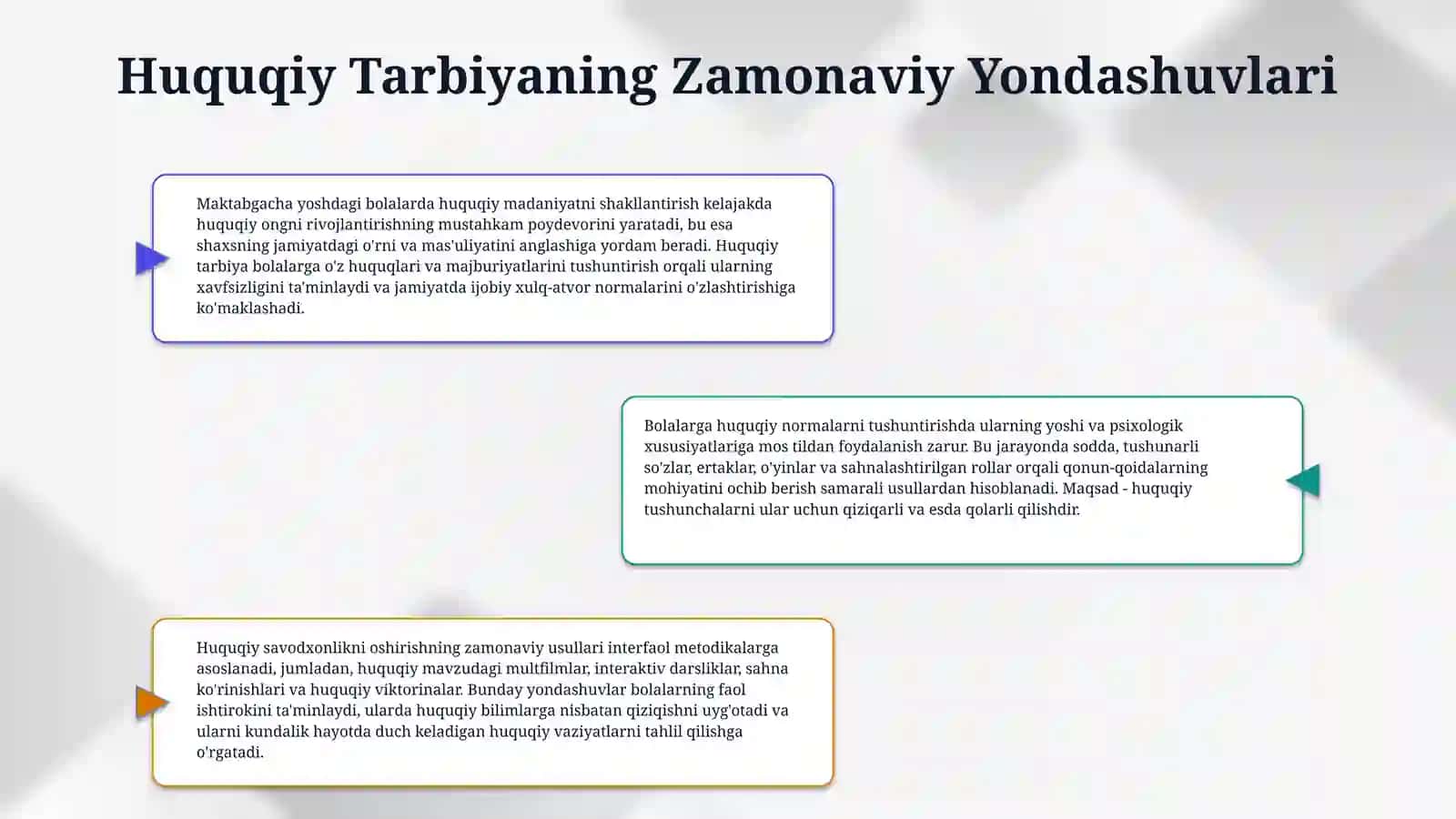Maktabgacha yoshdagi bolalarga huquqiy va ekologik tarbiya berish. 4