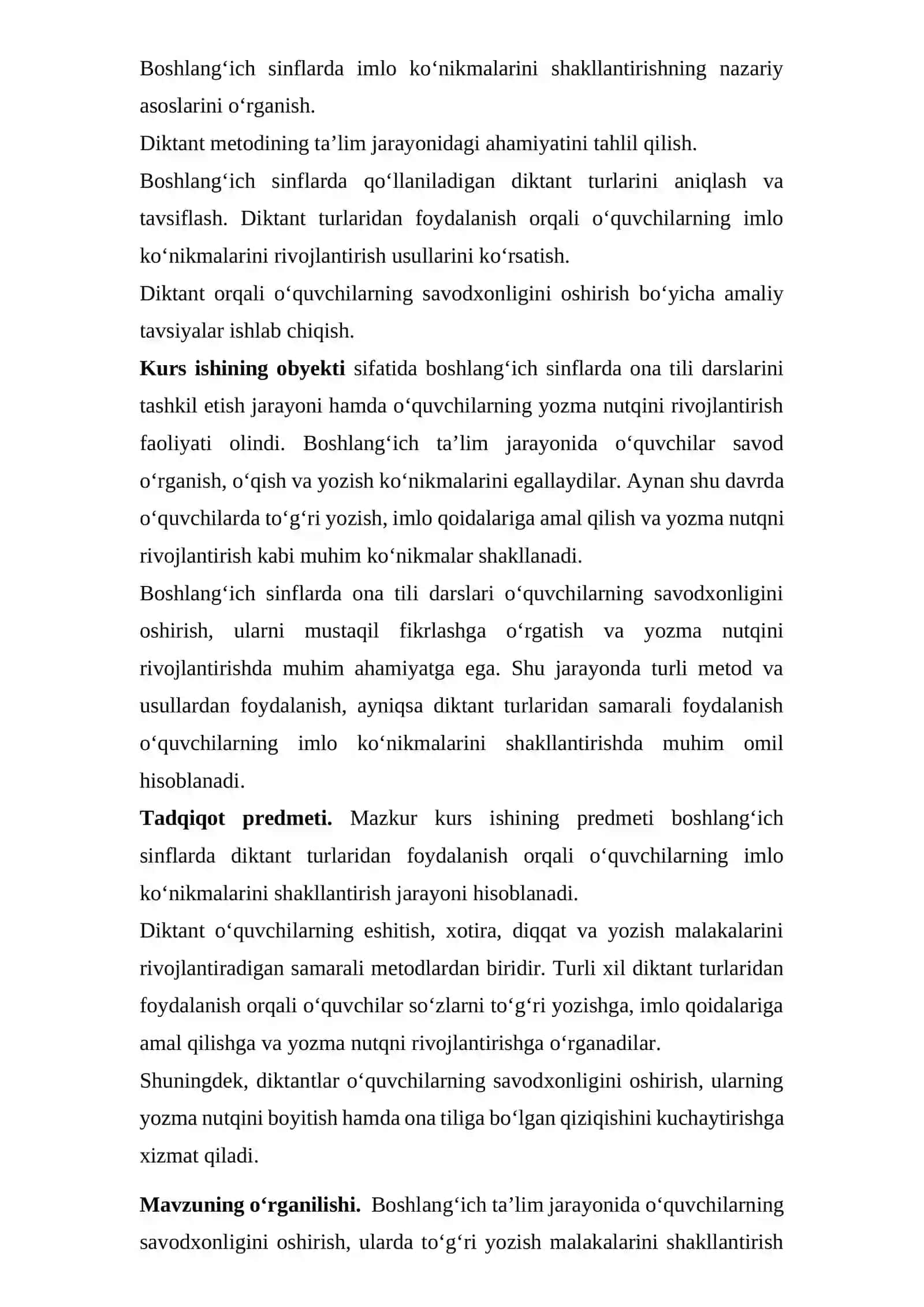 Boshlangʻich sinflarda diktant turlaridan foydalanish orqali imlo koʻnikmalarini shakllantirish 4