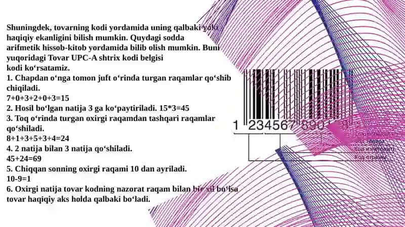 Mahsulotlar nishtrixlik odlash tizimi 4