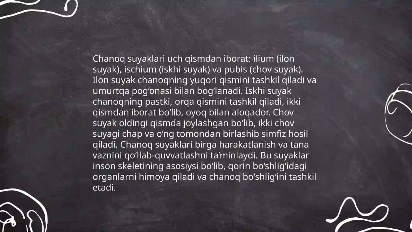 Chanoq kamari va oyoq erkin suyaklari qismi suyaklari: tuzilishi va ularning yoshga doir xususiyatlari 4