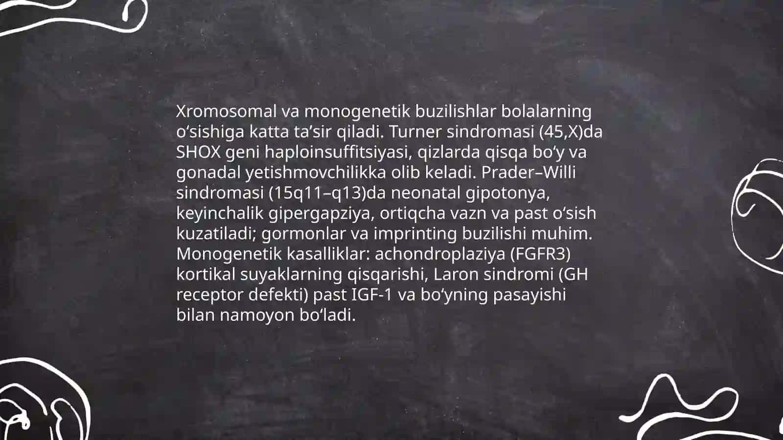 Bolalarning oʻsishini belgilovchi omillar(genetik,atrof-muhit,endokrin va asab tizimining roli) 4