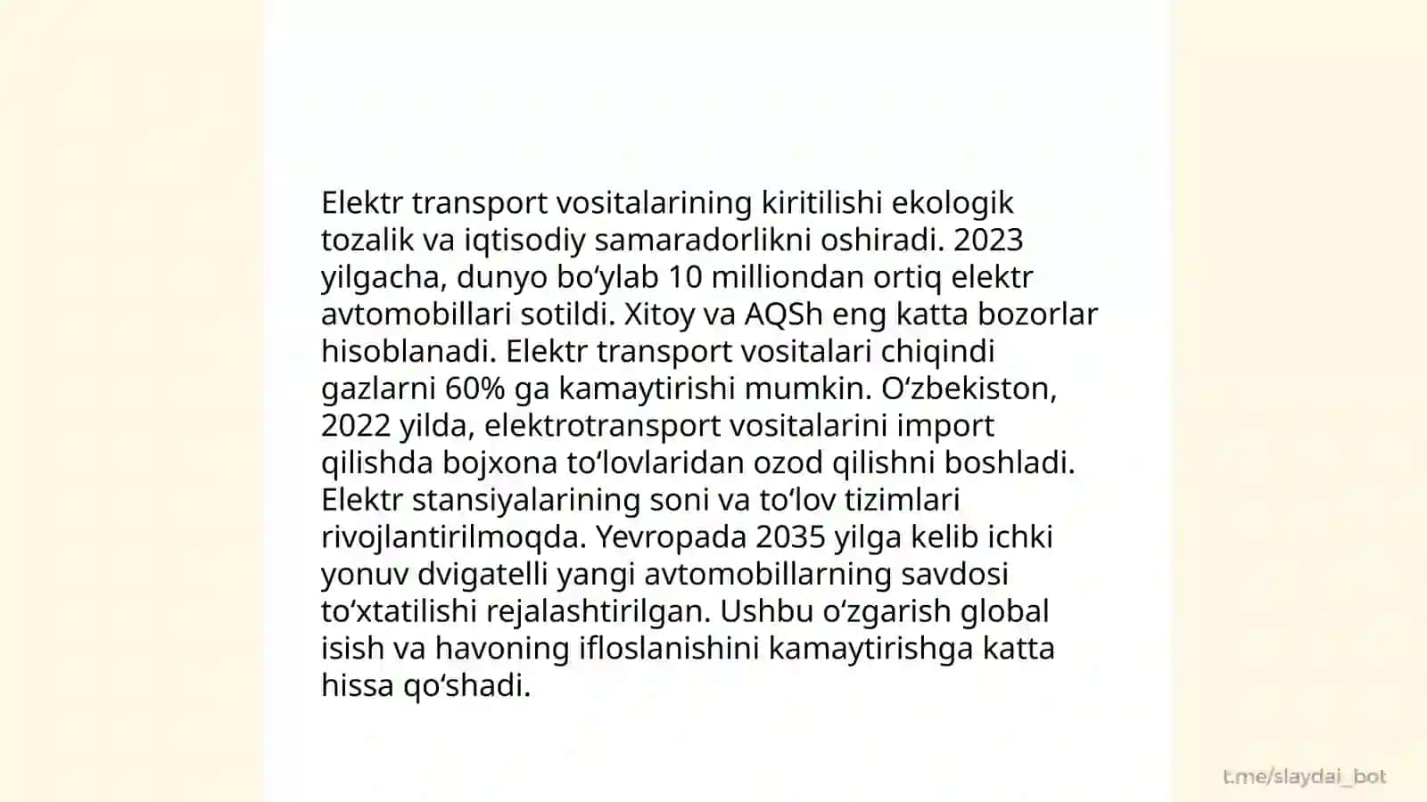 Yashil transport texnologiyalari 4