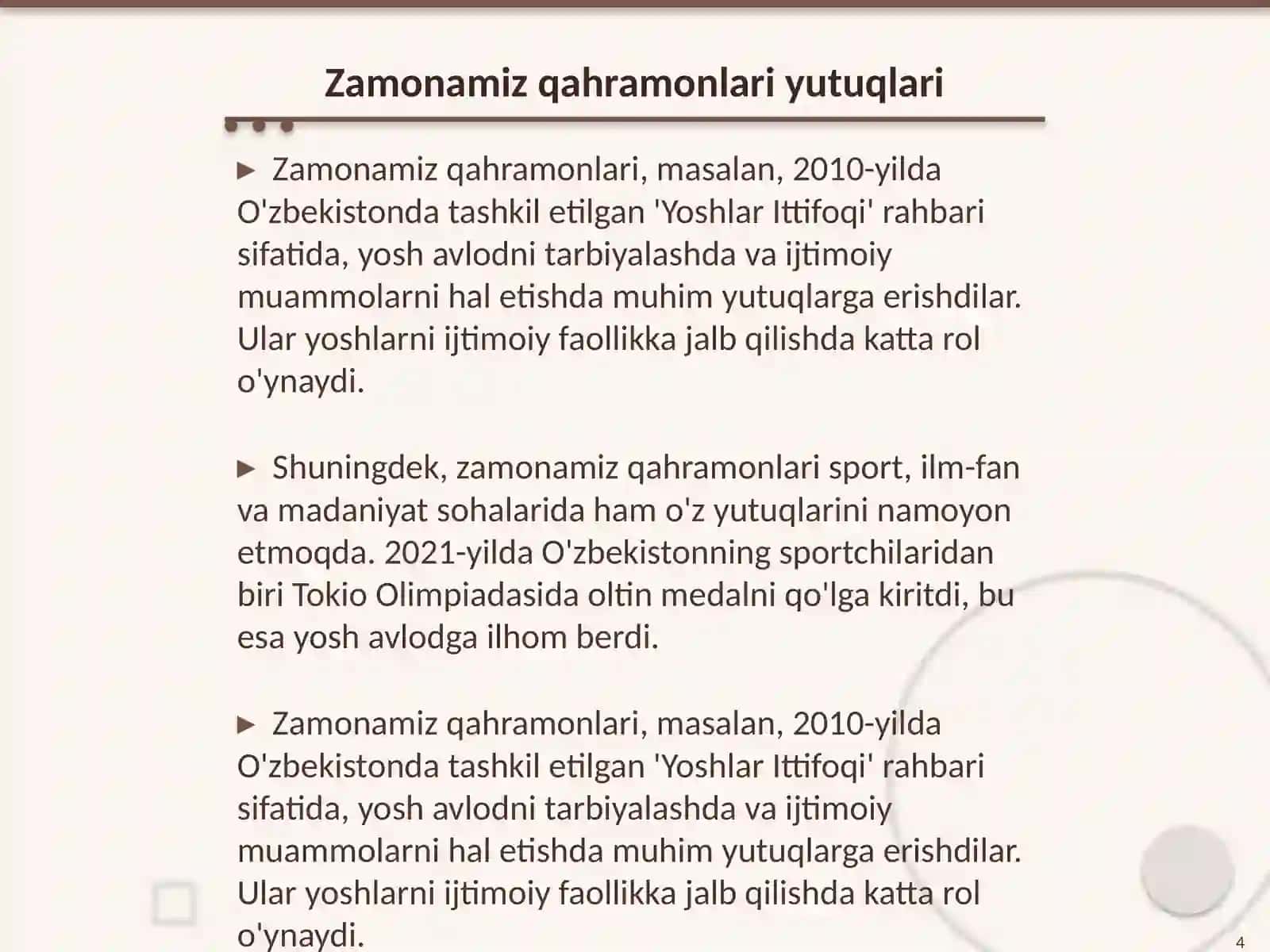 Lermintovni-zamonamiz qahramonlari 4