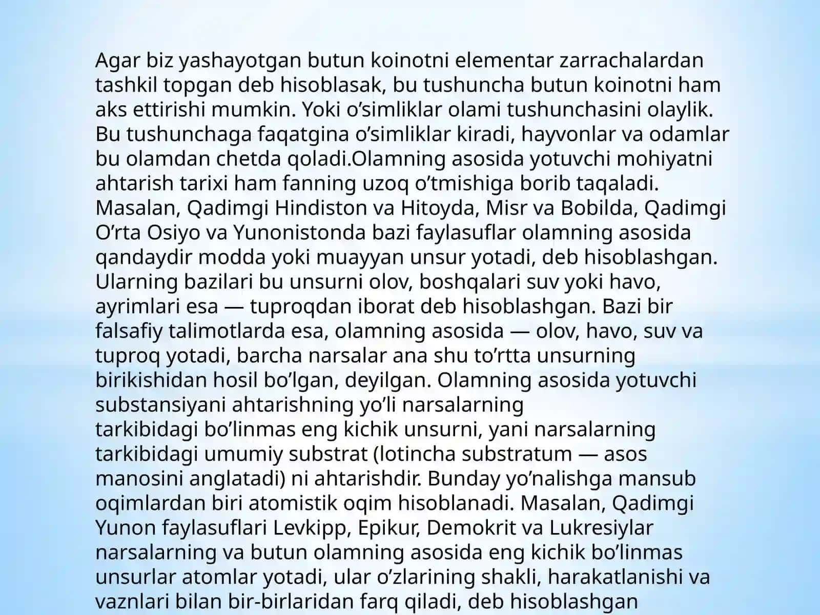 BORLIQ FALSAFASI O’RGANISHNING AHAMIYATI 4