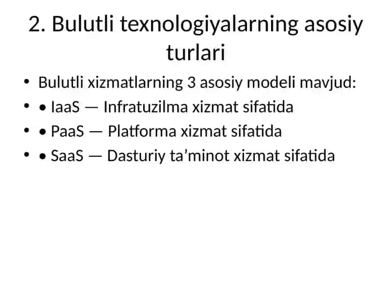 Bulutli texnologiyalar va ular bilan ishlash 4