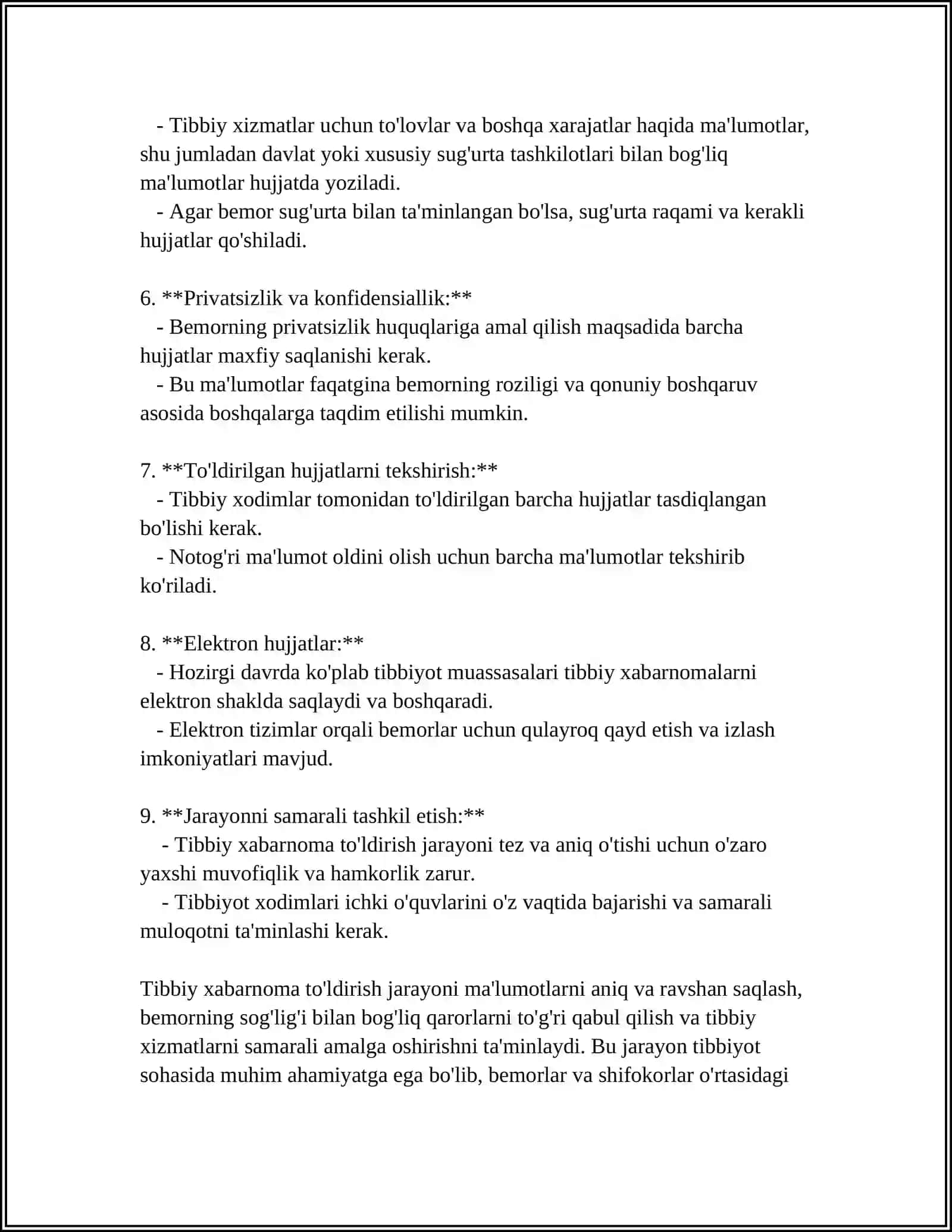 ANIQLANGAN YURUMLI KASALGA SHOSHILINCH XABARNOMA TO'LDIRISH 4