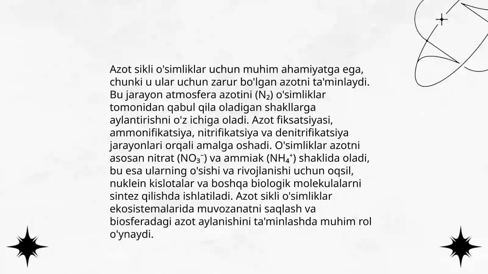 Azotni o'simlik hayotida tutgan oʻrni 4