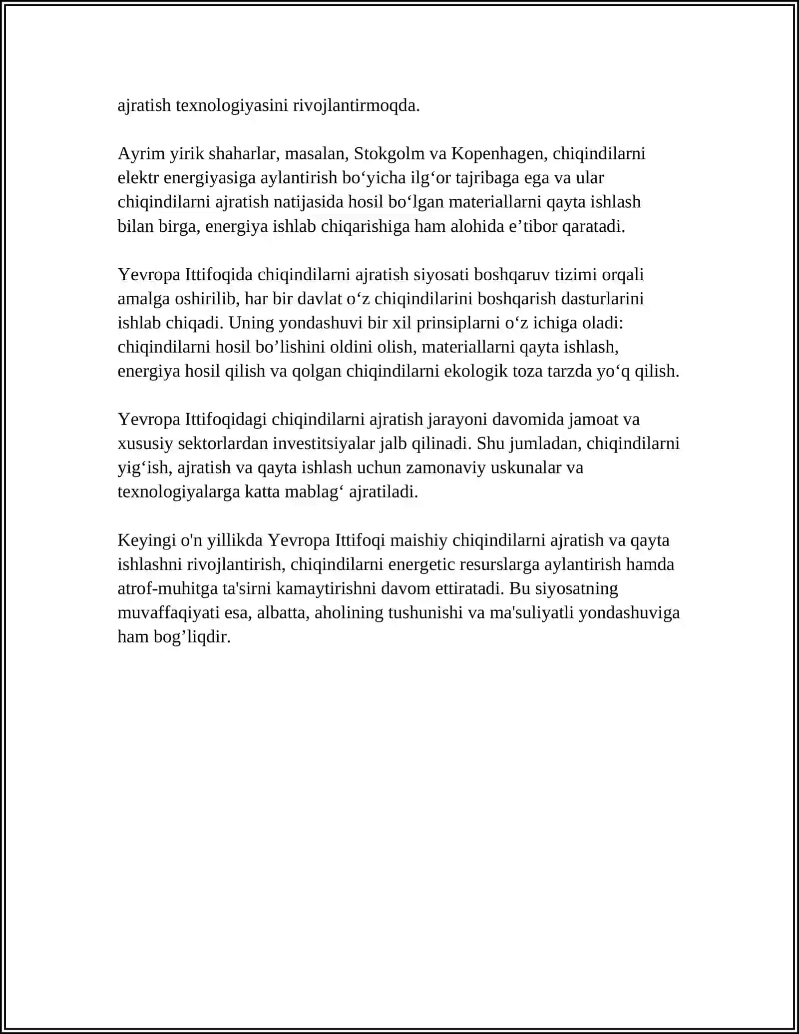 YEVROPA ITTIFOQI MAMLAKATLARIDA CHIQINDILARNI BOSHQARISH 4