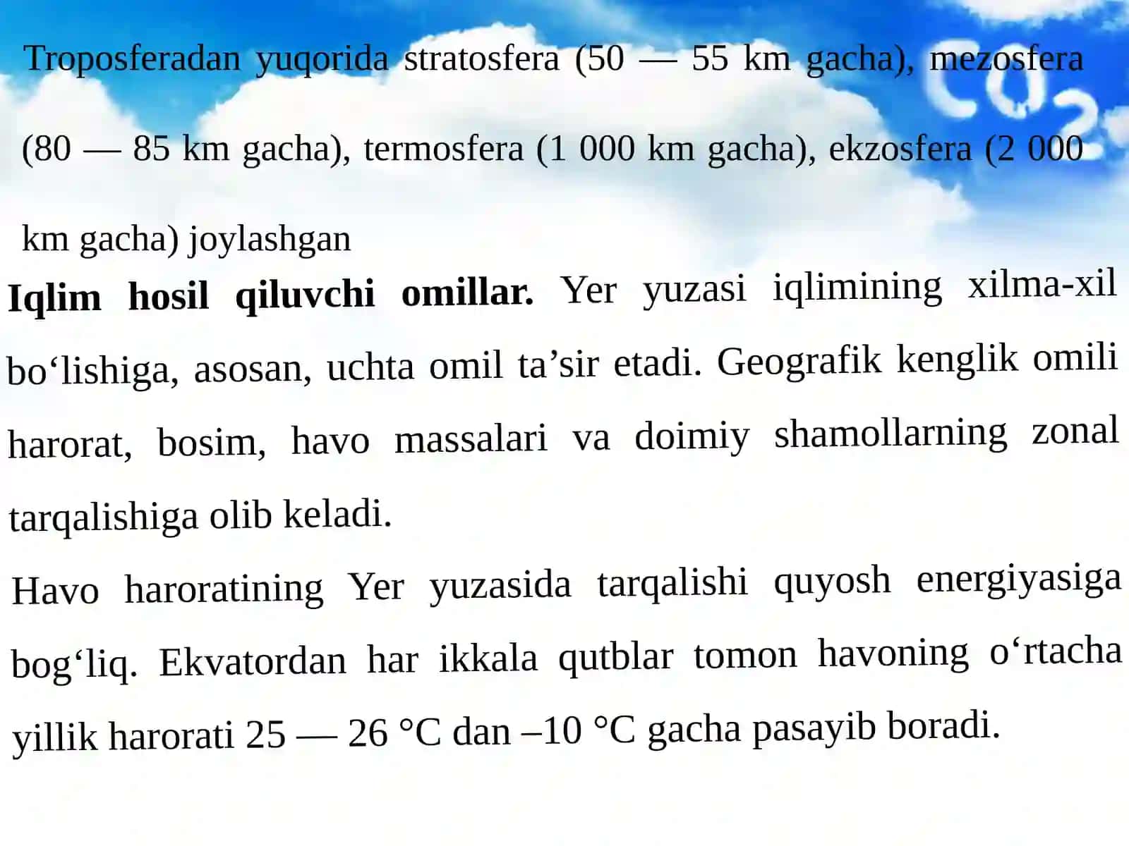 6-sinflar uchun “IQLIM mavzusida tayyorlagan bir soatlik     NAMUNALI DARS ISHLANMASI 4