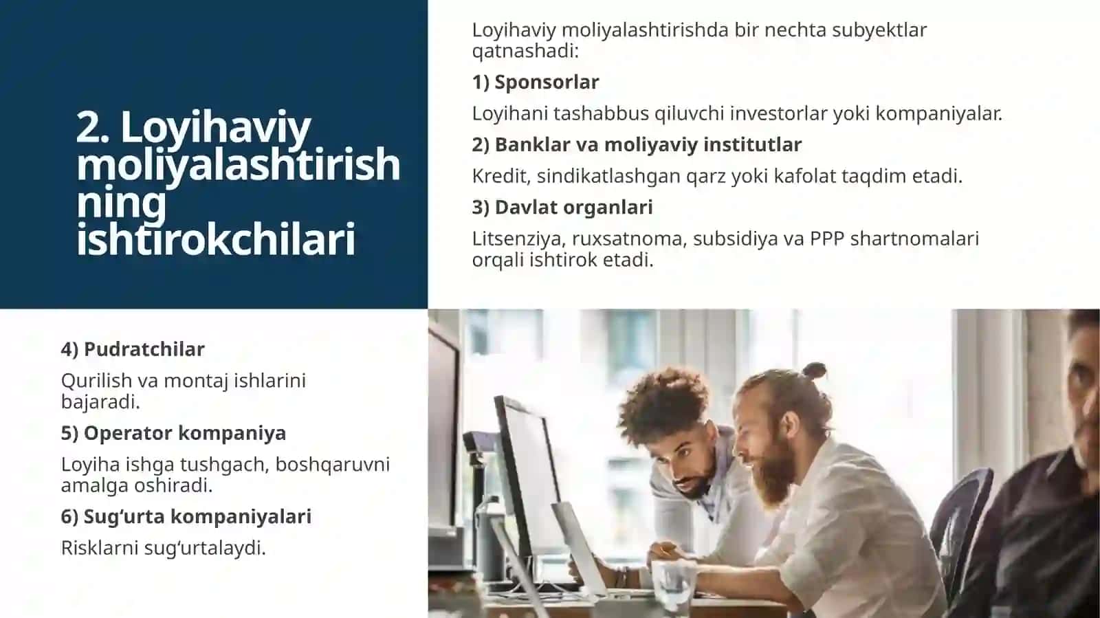 Investitsiyalarni loyihaviy moliyalashtirish 4