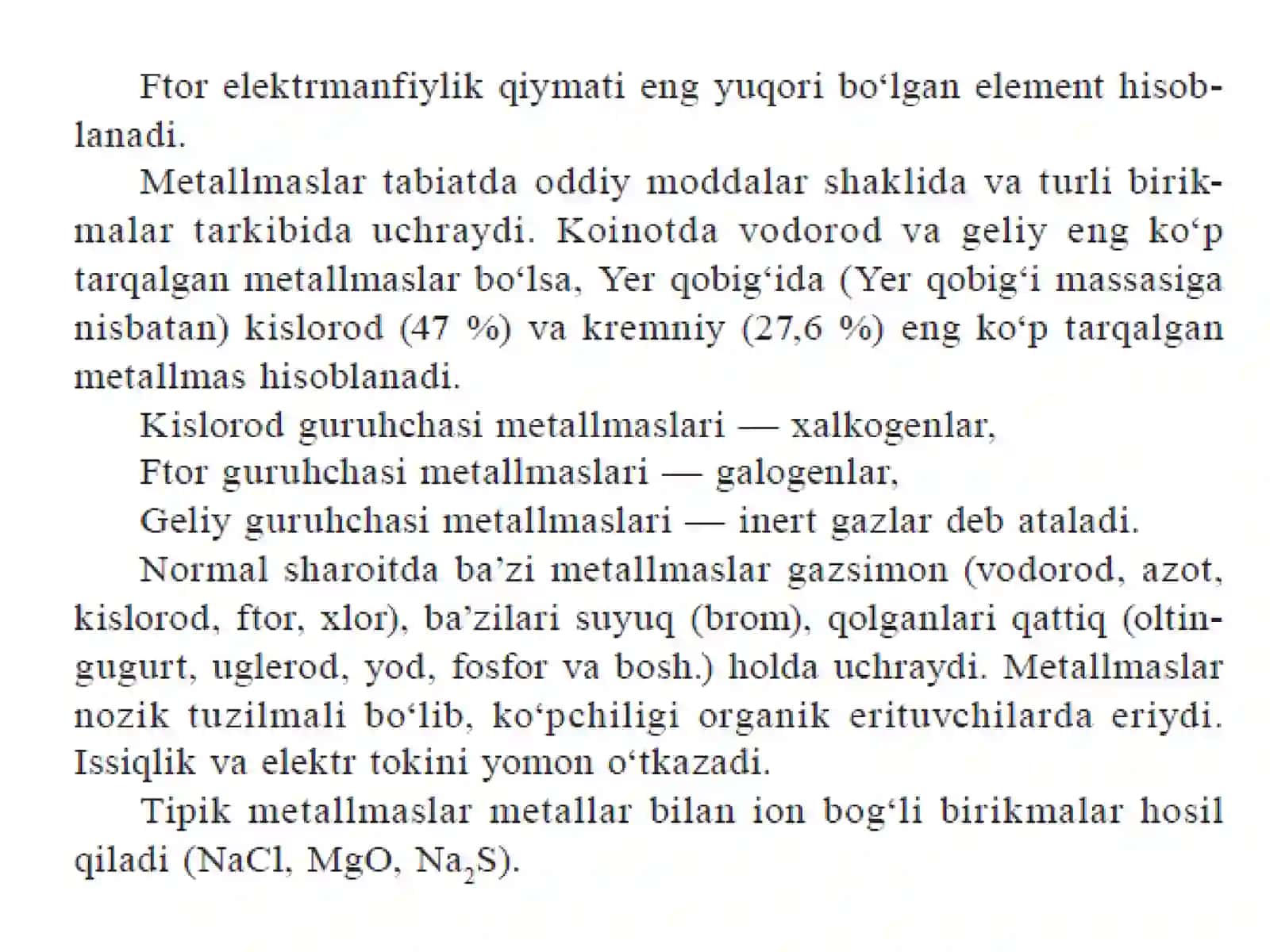Metalmaslarningelektron tuzilishi, birikmalaridagi kimyoviy bog’lanish turlari va xossalariga doir masalalar yechish 4