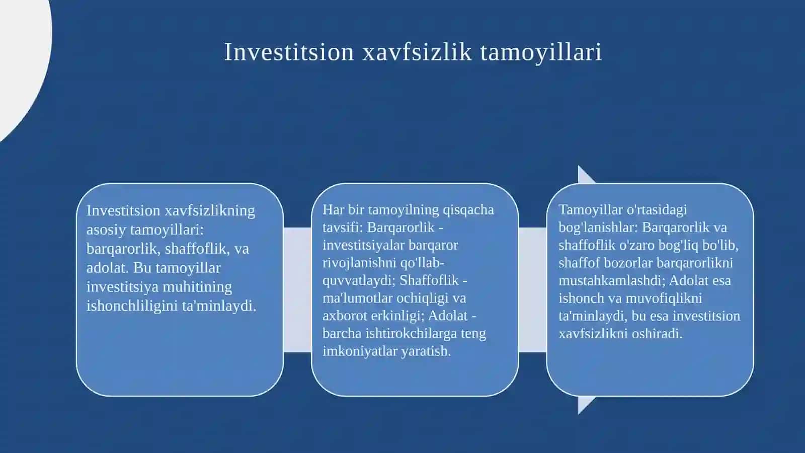 Xavfsizlikni ta'minlash investitsiyalari 4