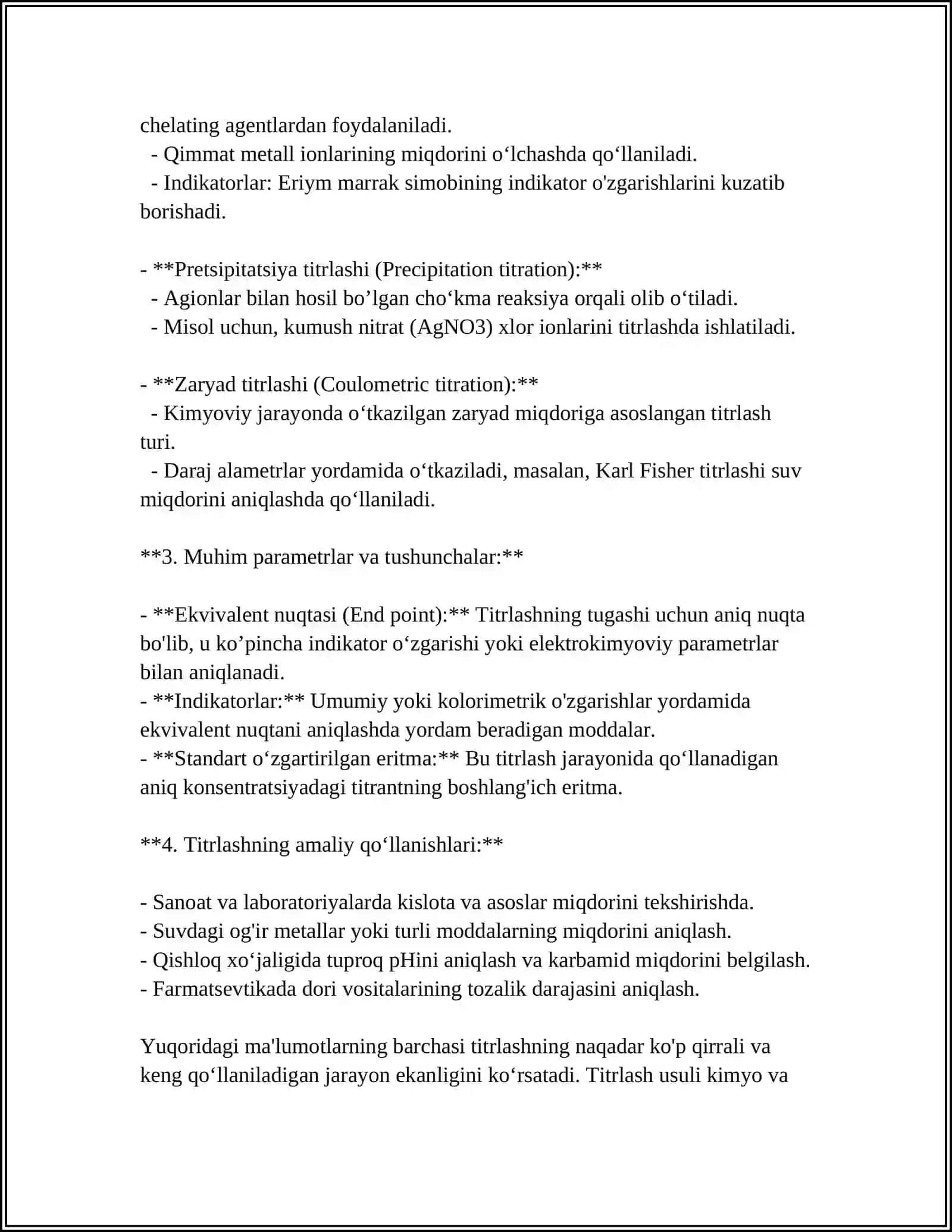 TITRAMETRIYA USULIDA SUVNING DOIMIY QATTIQLIGINI ANIQLASH 4