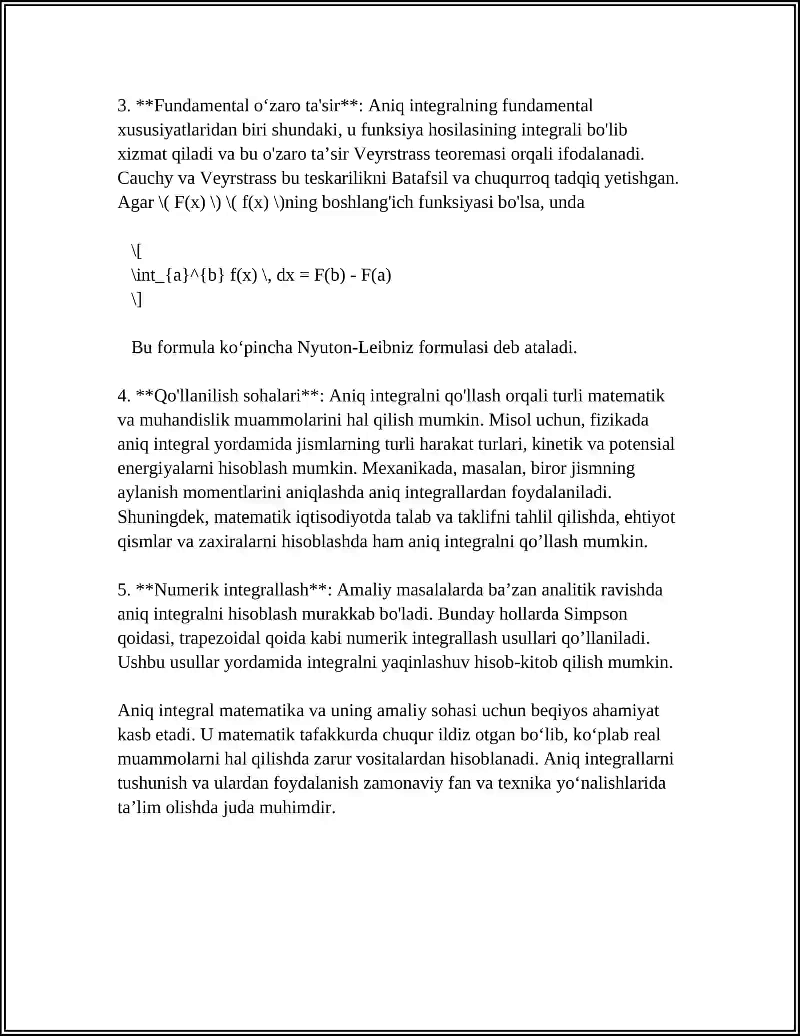 ANIQ INTEGRALNING TA’RIFI 4