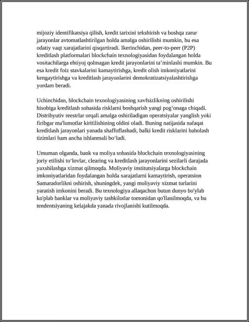 MILLIY IQTISODIYOTNI TURLI SOHALARIDA BLOCKCHAIN TEXNOLOGIYASIDA FOYDALANISH YO'LLARI 4