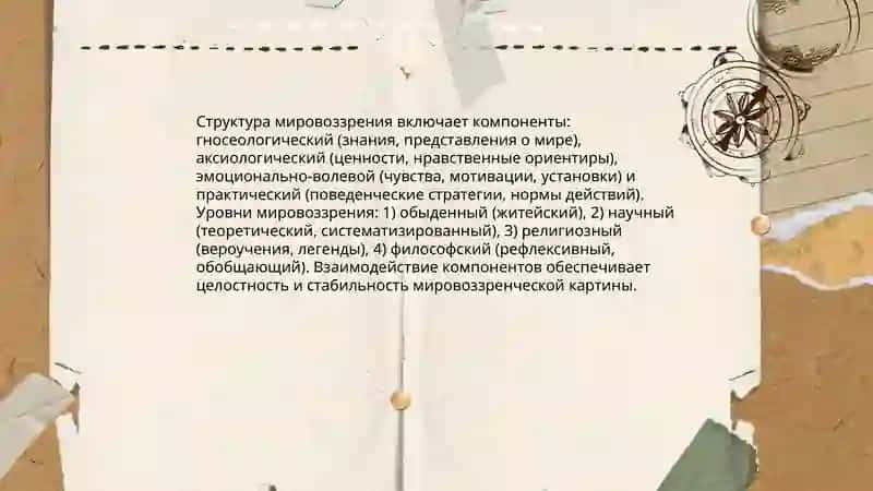 Сущность,структура и основные виды мировоззрения 4