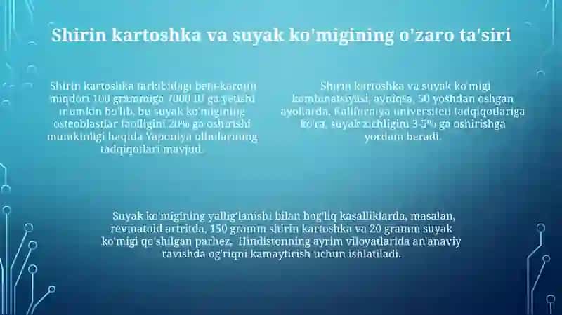 Shirin Kartoshka va Suyak Miyining Taom Retseptlari 4
