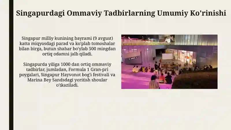 Singapur ommaviy tadbirlari 4