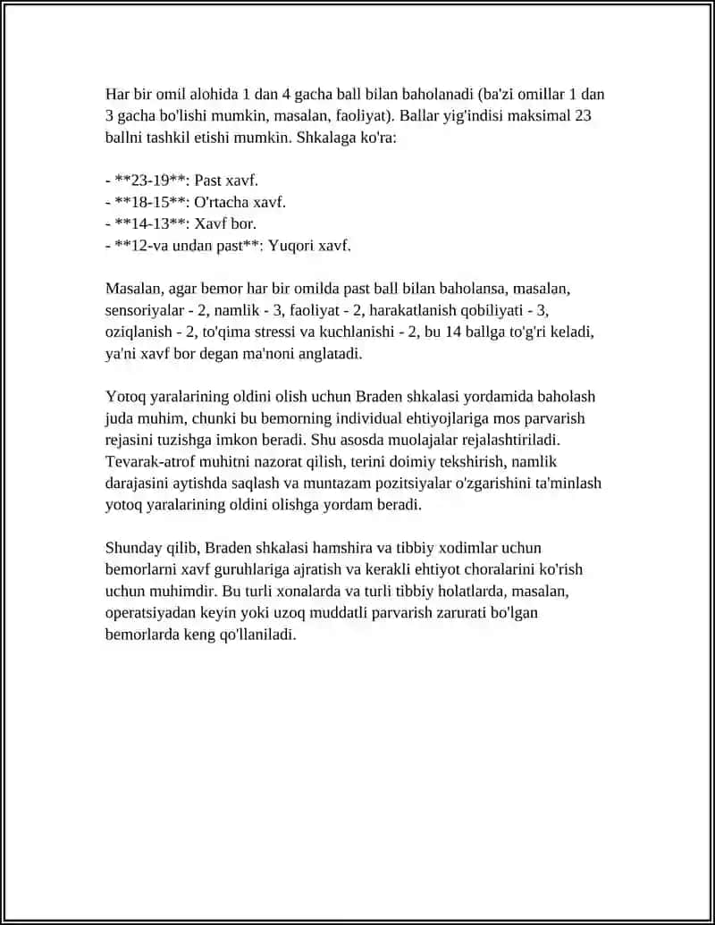 BEMORLARDA YOTOQ YARALARINI OLDINI OLISH 4
