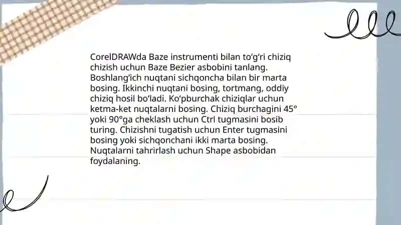 CorelDRAW dasturida Baze instrumenti 4