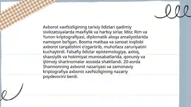 Axborot xavfsizligining g'oyaviy nazariy asoslari 4