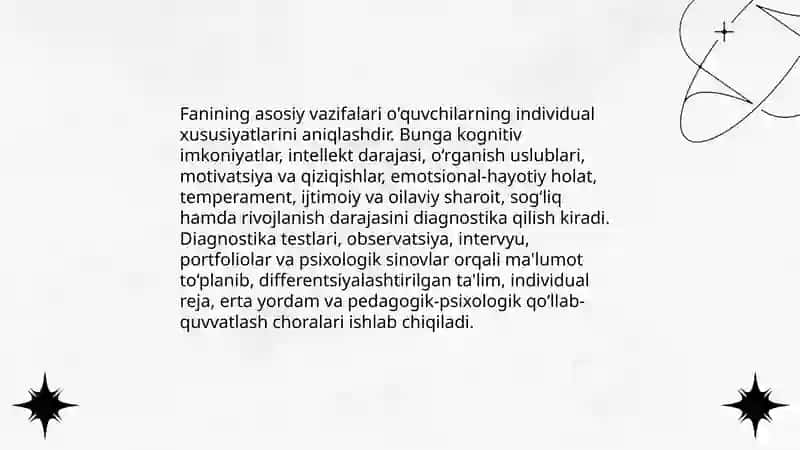 Pedagogika-psixologiya diagnostika fanining maqsad va vazifalari 4