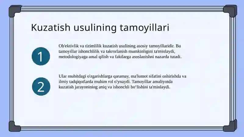 Kuzatish usuli 4