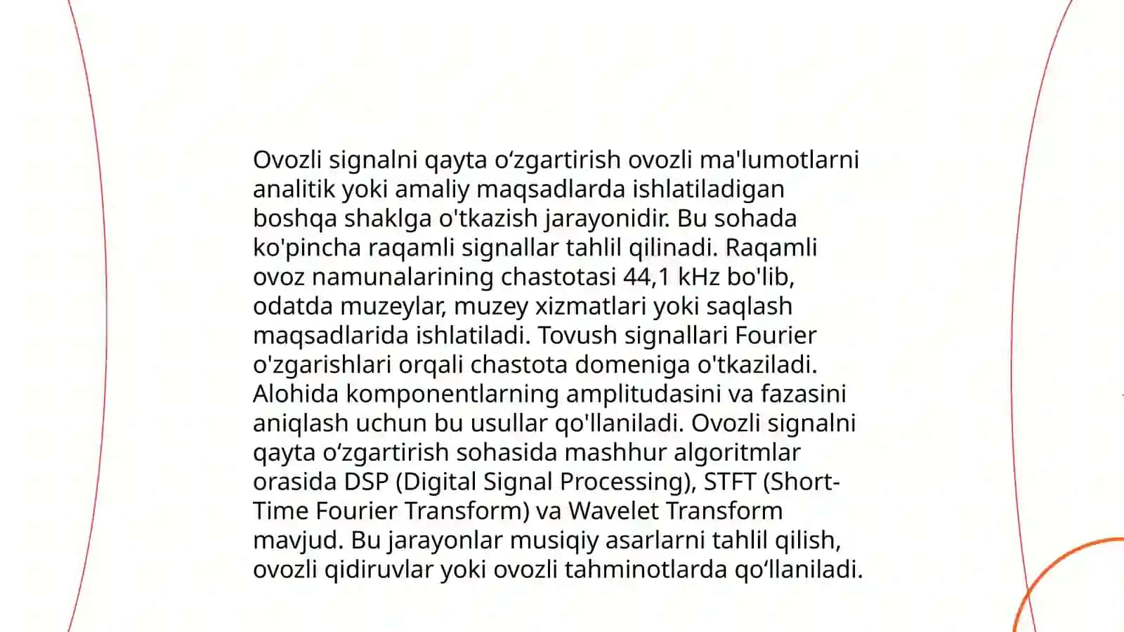 Signalni chiziqli qayta oʻzgartirgichlar 4