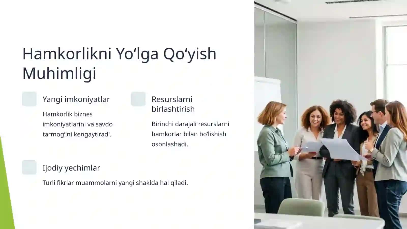 Yakka Tartibdagi Tadbirlik va Hamkorlikni Tashkil Etish 4