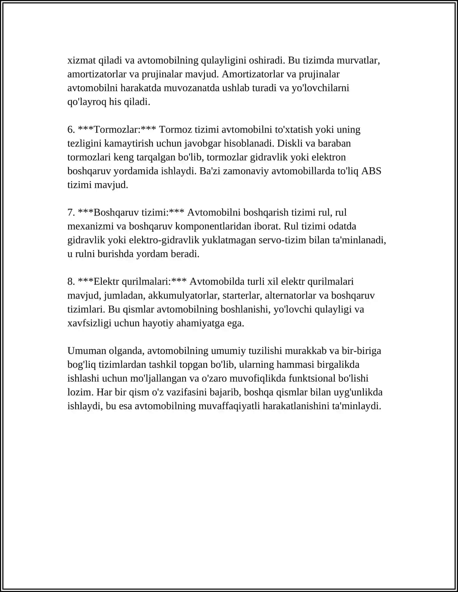 AVTAMABILLARNING UMUMIY TUZILISHI HAQIDA UMUMIY TUSHUNCHA 4