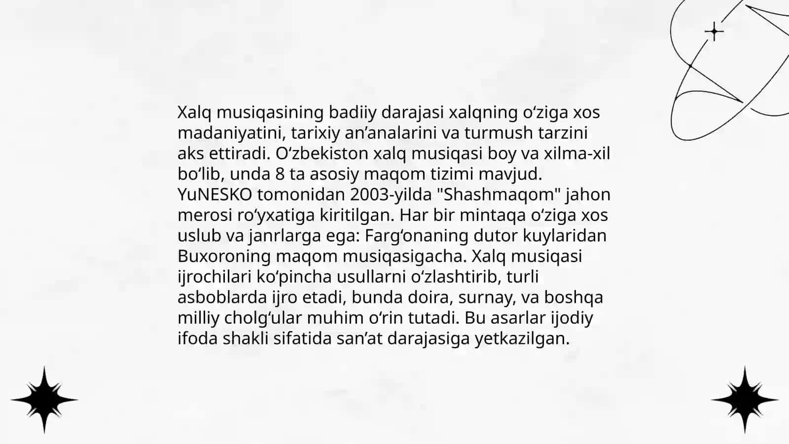 Musiqaviy badiiy dinning darajasi 4