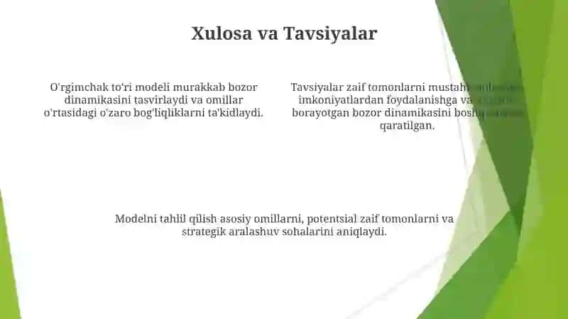 Örümchak to'ri modeli 4