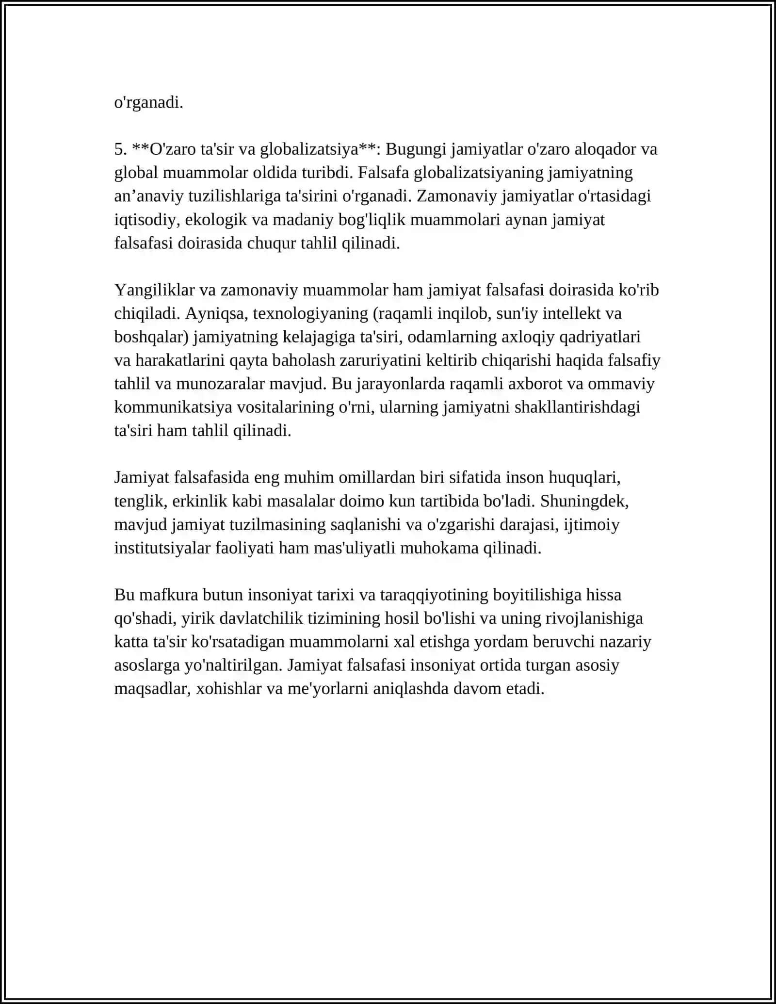 Jamiyat Falsafasi 4