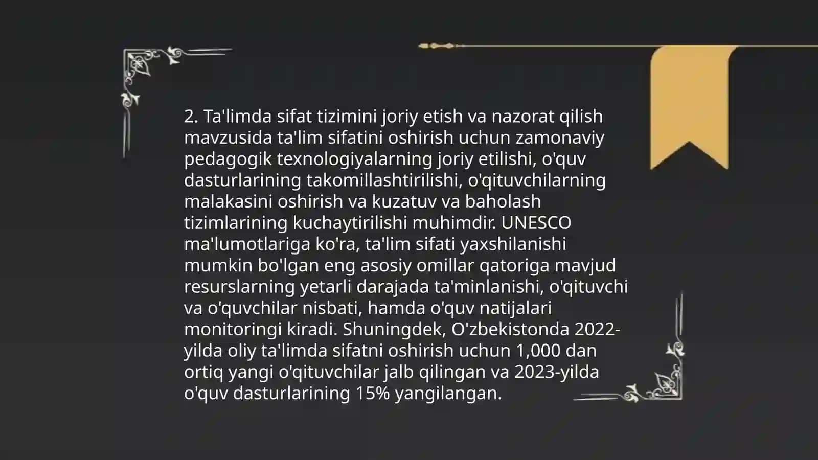 Oʻzbekistonda mustaqillik davrida taʼlim tizimini takomillashtirish chora-tadbirlari 4