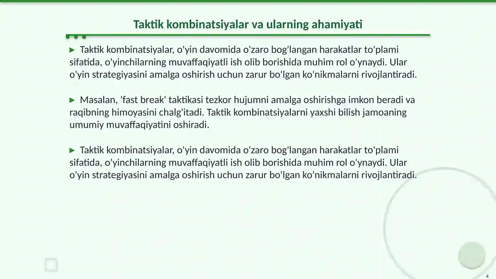 Basketbol o'yin tizimlari tahlili 4