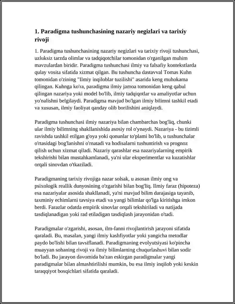 PARADIGMA TUSHUNCHASI VA PARADIGMALAR O'ZGARISHI FANNING RIVOJLANISH JARAYONI SIFATIDA 4