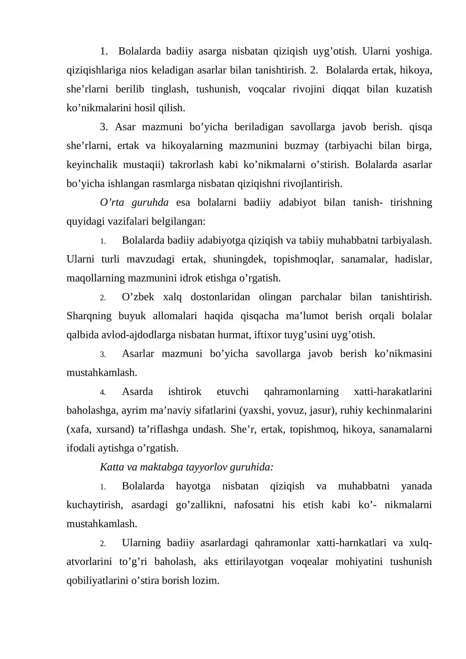 Bolalarda badiiy asarlarda nisbatan qiziqish ko’nikmalarini tashkil toptirish usullari 4