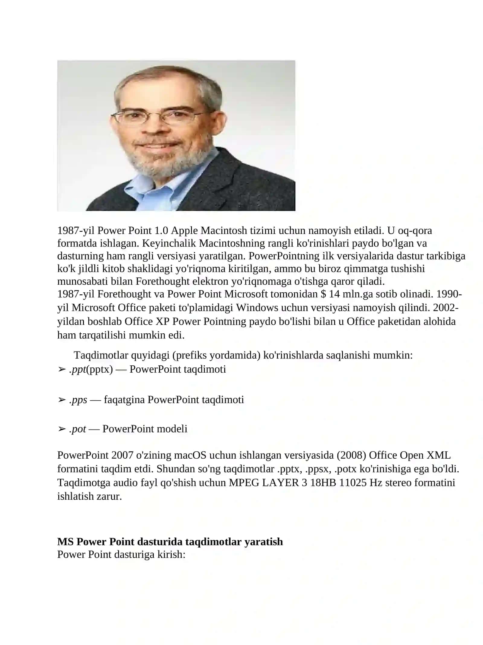 Power Point dasturi 4