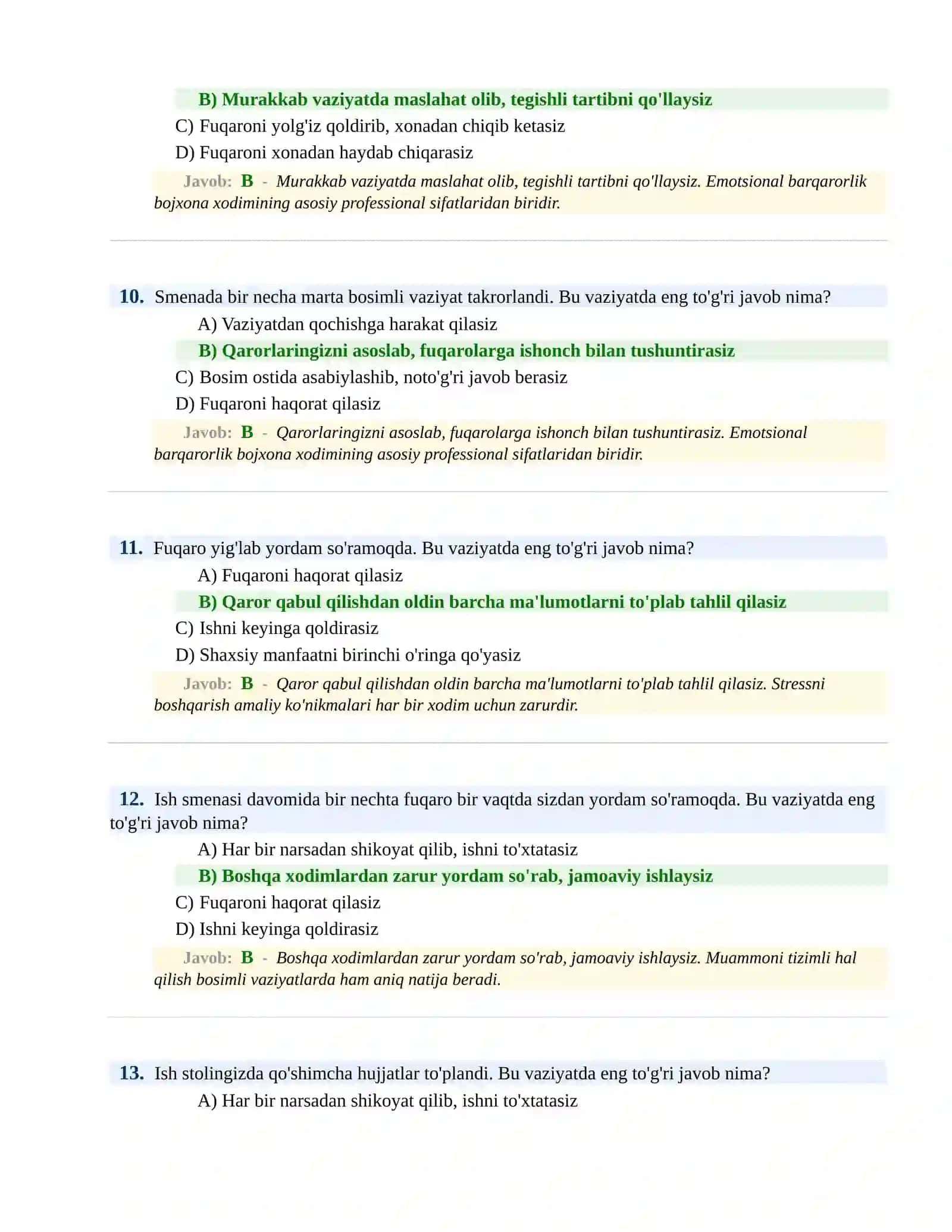 BOJXONA XIZMATIGA ISHGA KIRISH PSIXOLOGIK SINOV Testlari 4