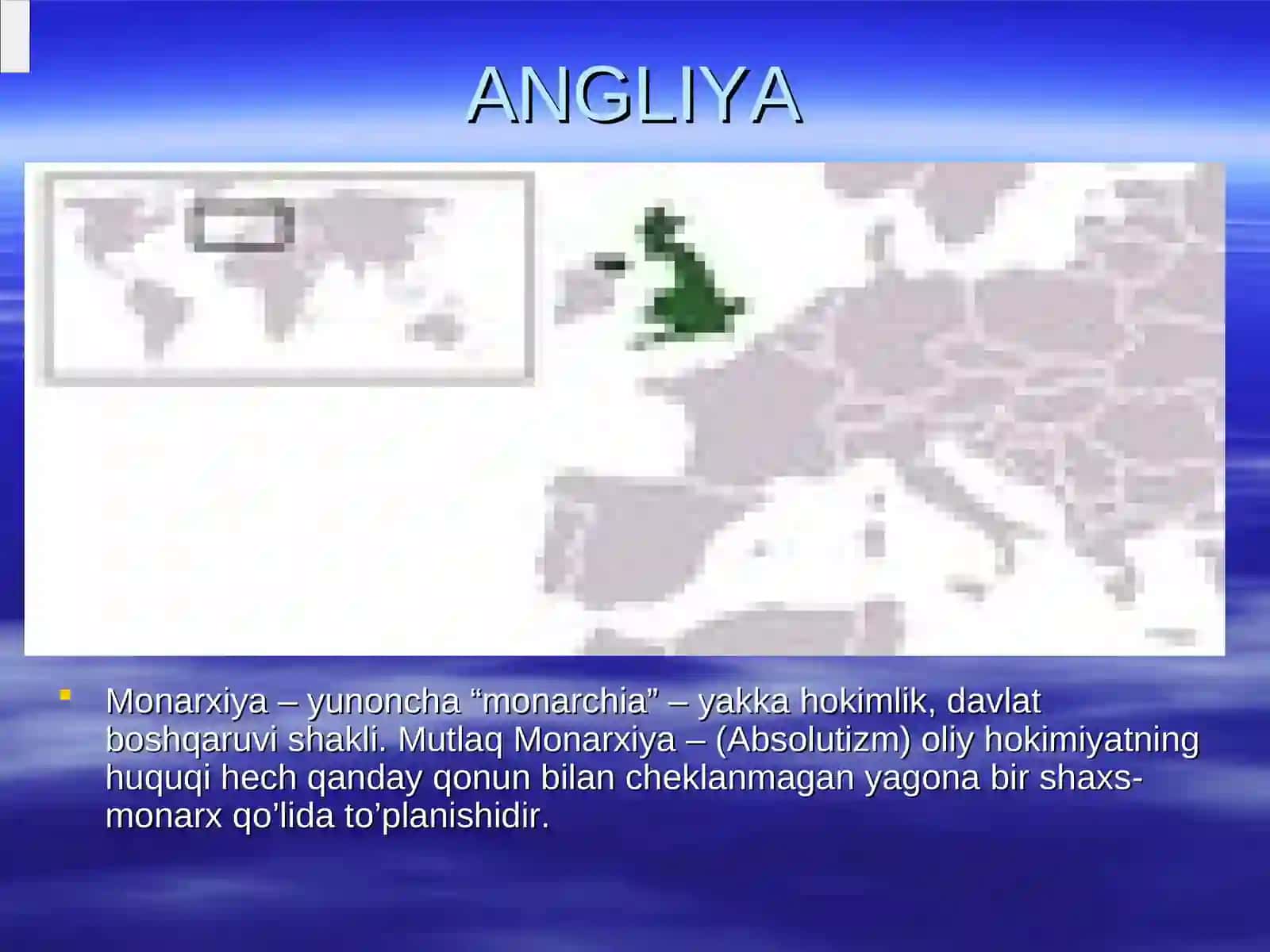 XVI-XVII asr boshlarida Angliya 4