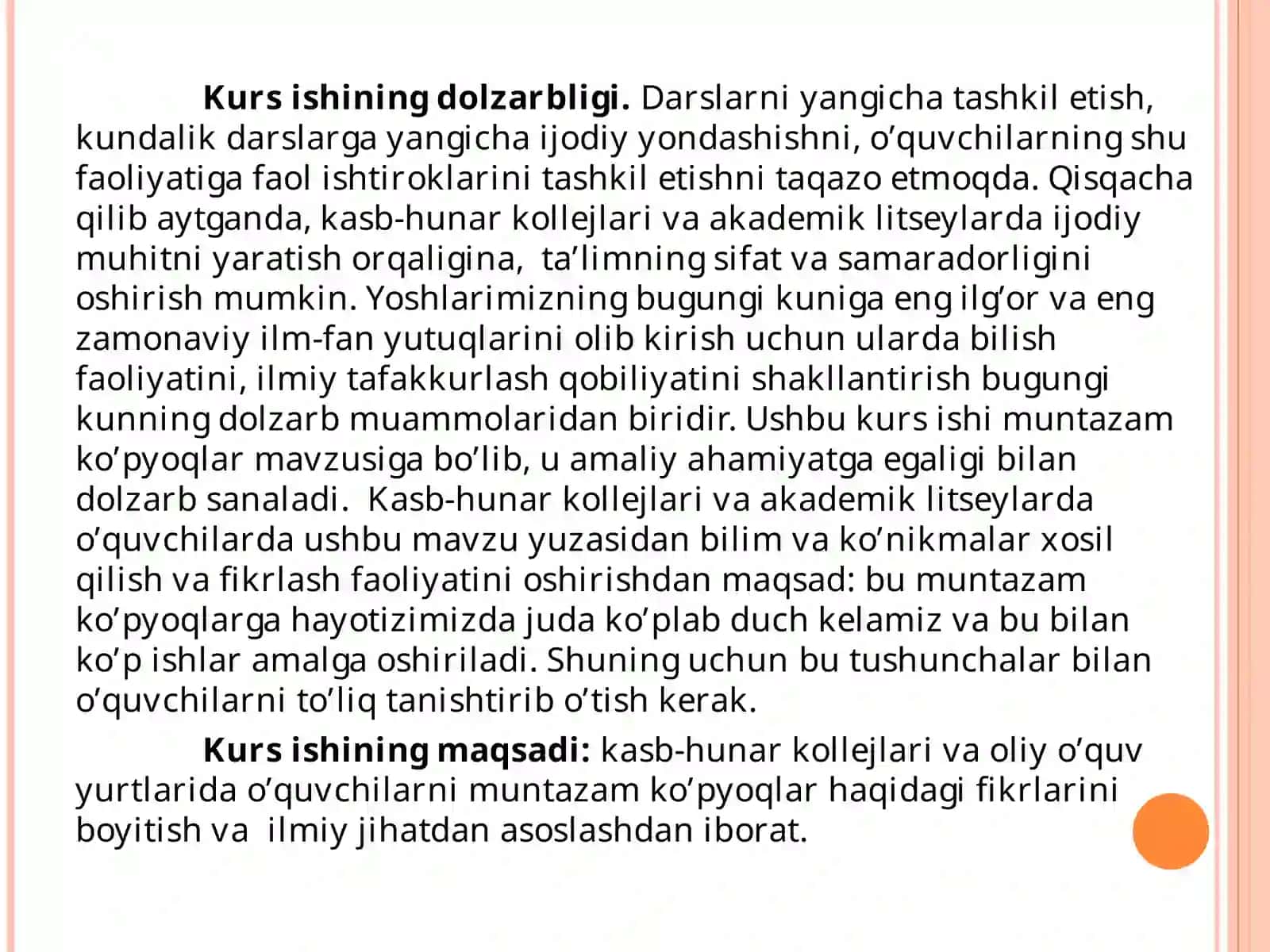 Aylana, ekvidistanta va oritsikl 4