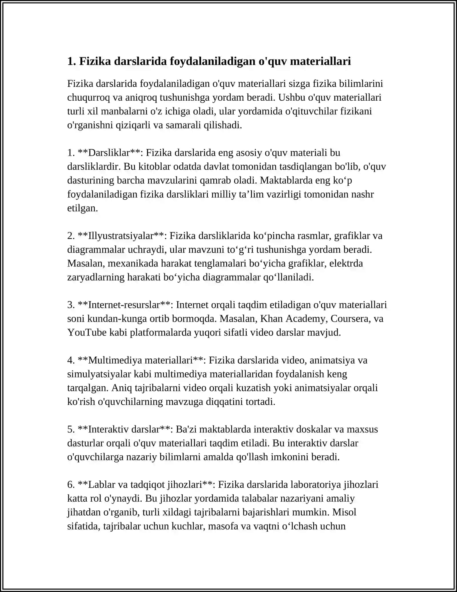 ÓRTALIK BIRIKMALARNI BAJARISHDA ISHLATILADIGAN MATERIALLAR, ASBOBLAR VA MOSLAMALAR 4