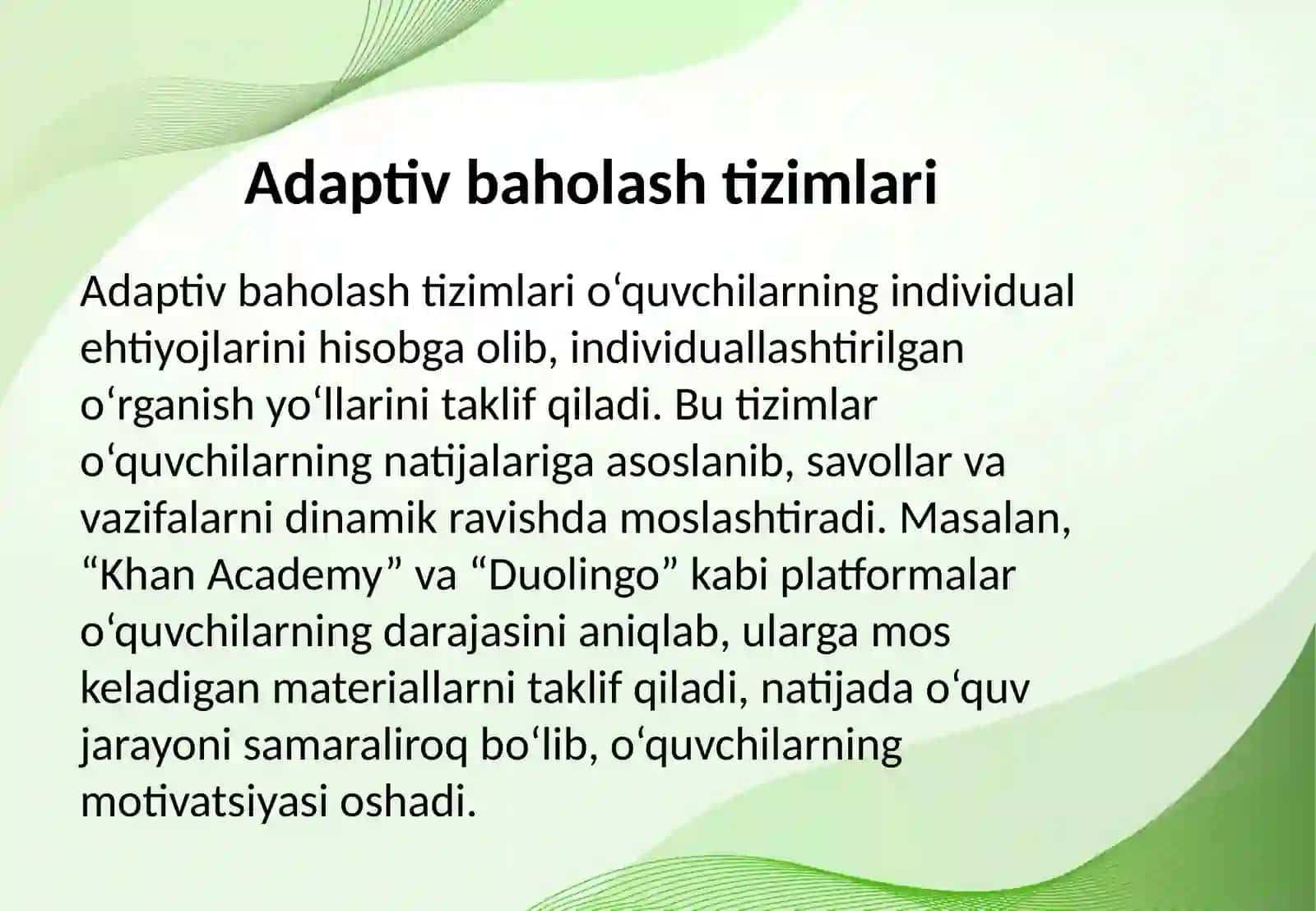 Uzluksiz ta’limda o‘quv natijalarini baholashning zamonaviy modellari 4