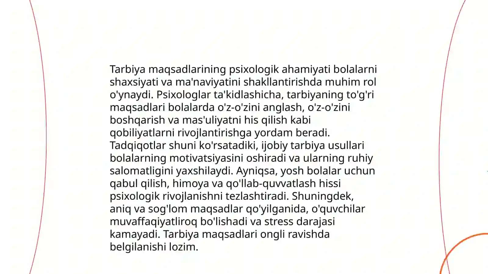 Tarbiya psixologiyasi maqsad vazifalari va metodlari 4
