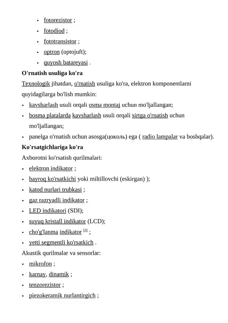 Elektron komponentlar 4