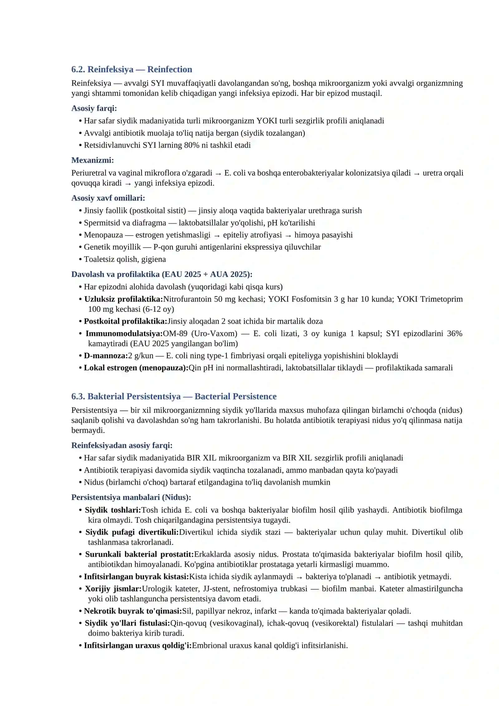 Siydik yo'llari infektsiyasi tushunchasi. Stamey bo'yicha tasnifi. 4
