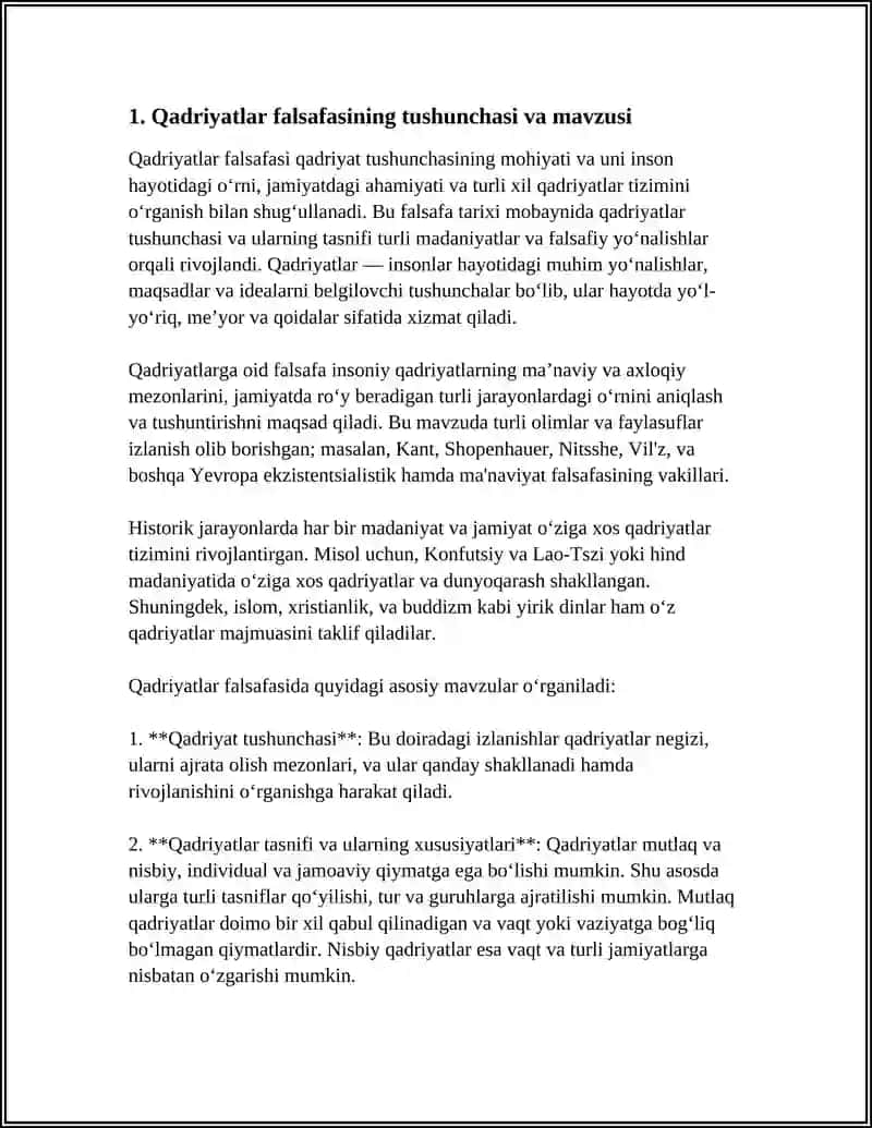 QADRIYATLAR FALSAFASI (AKSIOLOGIYA) 4